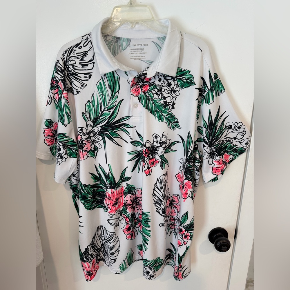 Under Armour White Floral Polo Shirt